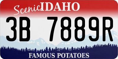 ID license plate 3B7889R