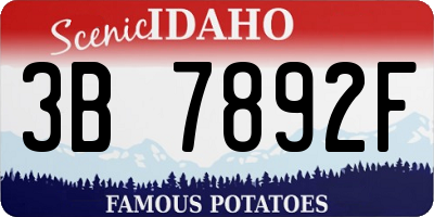 ID license plate 3B7892F
