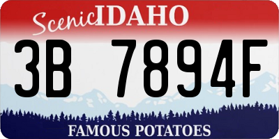 ID license plate 3B7894F