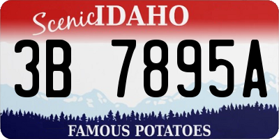 ID license plate 3B7895A