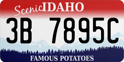 ID license plate 3B7895C