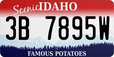 ID license plate 3B7895W