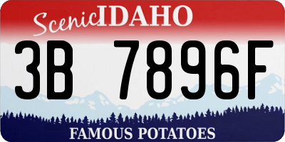 ID license plate 3B7896F