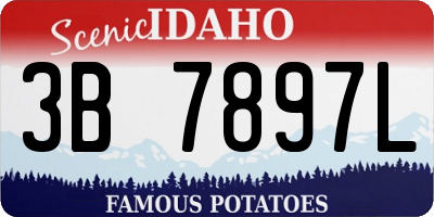 ID license plate 3B7897L