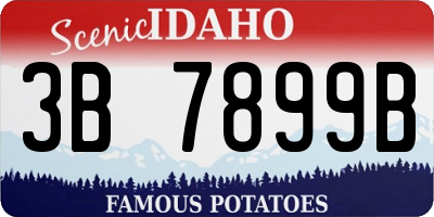 ID license plate 3B7899B
