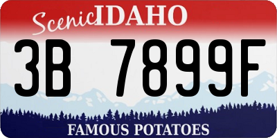ID license plate 3B7899F