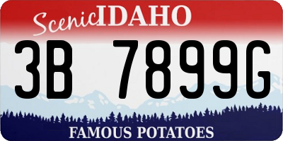 ID license plate 3B7899G