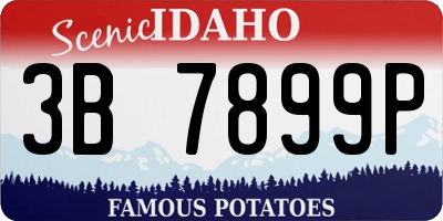 ID license plate 3B7899P