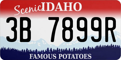 ID license plate 3B7899R