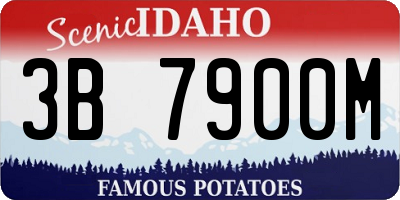 ID license plate 3B7900M