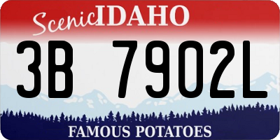 ID license plate 3B7902L