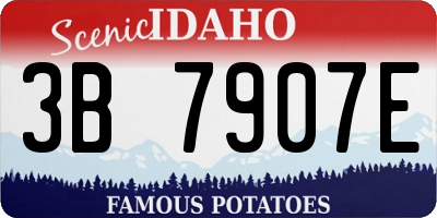 ID license plate 3B7907E