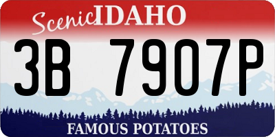 ID license plate 3B7907P