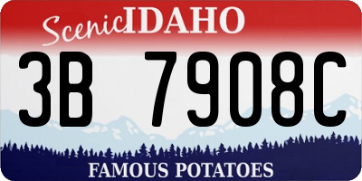 ID license plate 3B7908C