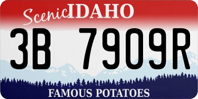 ID license plate 3B7909R