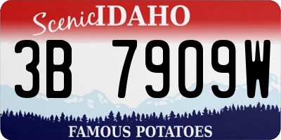 ID license plate 3B7909W