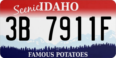 ID license plate 3B7911F