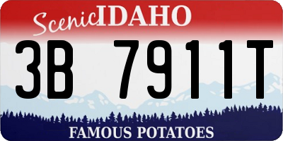 ID license plate 3B7911T
