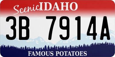 ID license plate 3B7914A