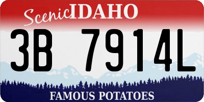 ID license plate 3B7914L