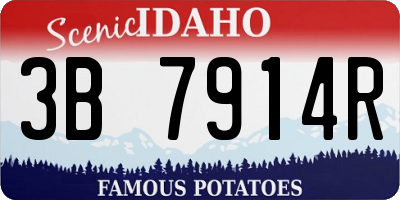 ID license plate 3B7914R