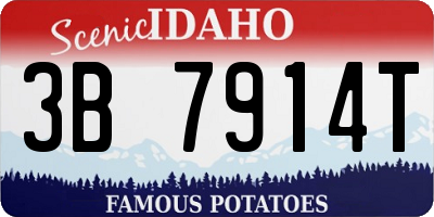 ID license plate 3B7914T