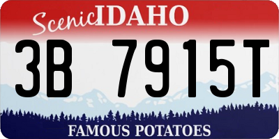ID license plate 3B7915T