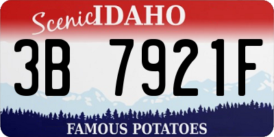 ID license plate 3B7921F