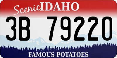 ID license plate 3B7922O