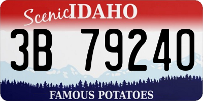 ID license plate 3B7924O