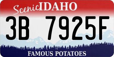 ID license plate 3B7925F