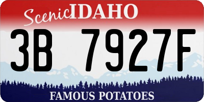 ID license plate 3B7927F