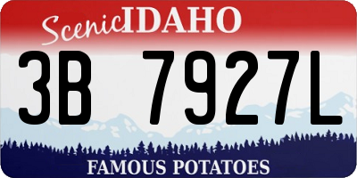 ID license plate 3B7927L