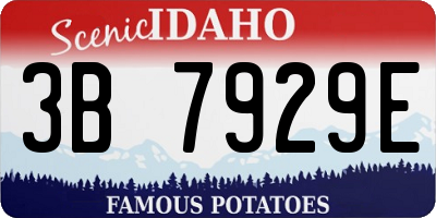 ID license plate 3B7929E