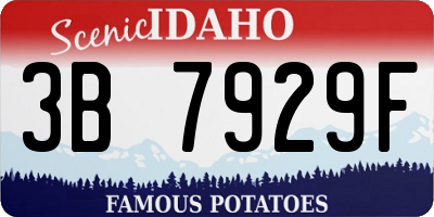 ID license plate 3B7929F