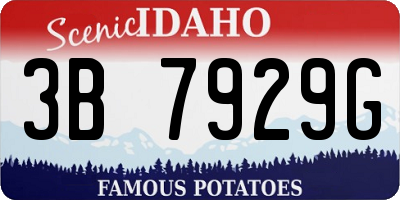 ID license plate 3B7929G