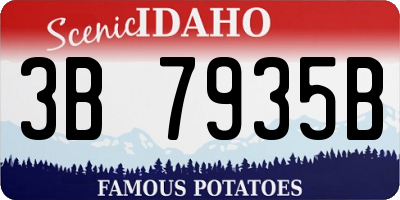 ID license plate 3B7935B