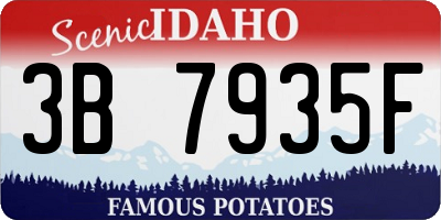 ID license plate 3B7935F