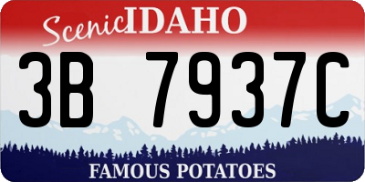 ID license plate 3B7937C