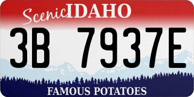 ID license plate 3B7937E