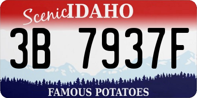 ID license plate 3B7937F