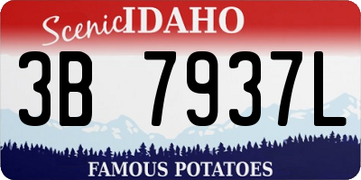 ID license plate 3B7937L