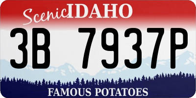 ID license plate 3B7937P