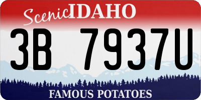 ID license plate 3B7937U