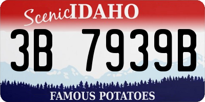 ID license plate 3B7939B