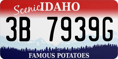 ID license plate 3B7939G