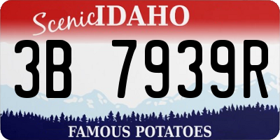 ID license plate 3B7939R