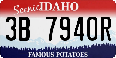 ID license plate 3B7940R