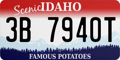 ID license plate 3B7940T