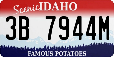 ID license plate 3B7944M